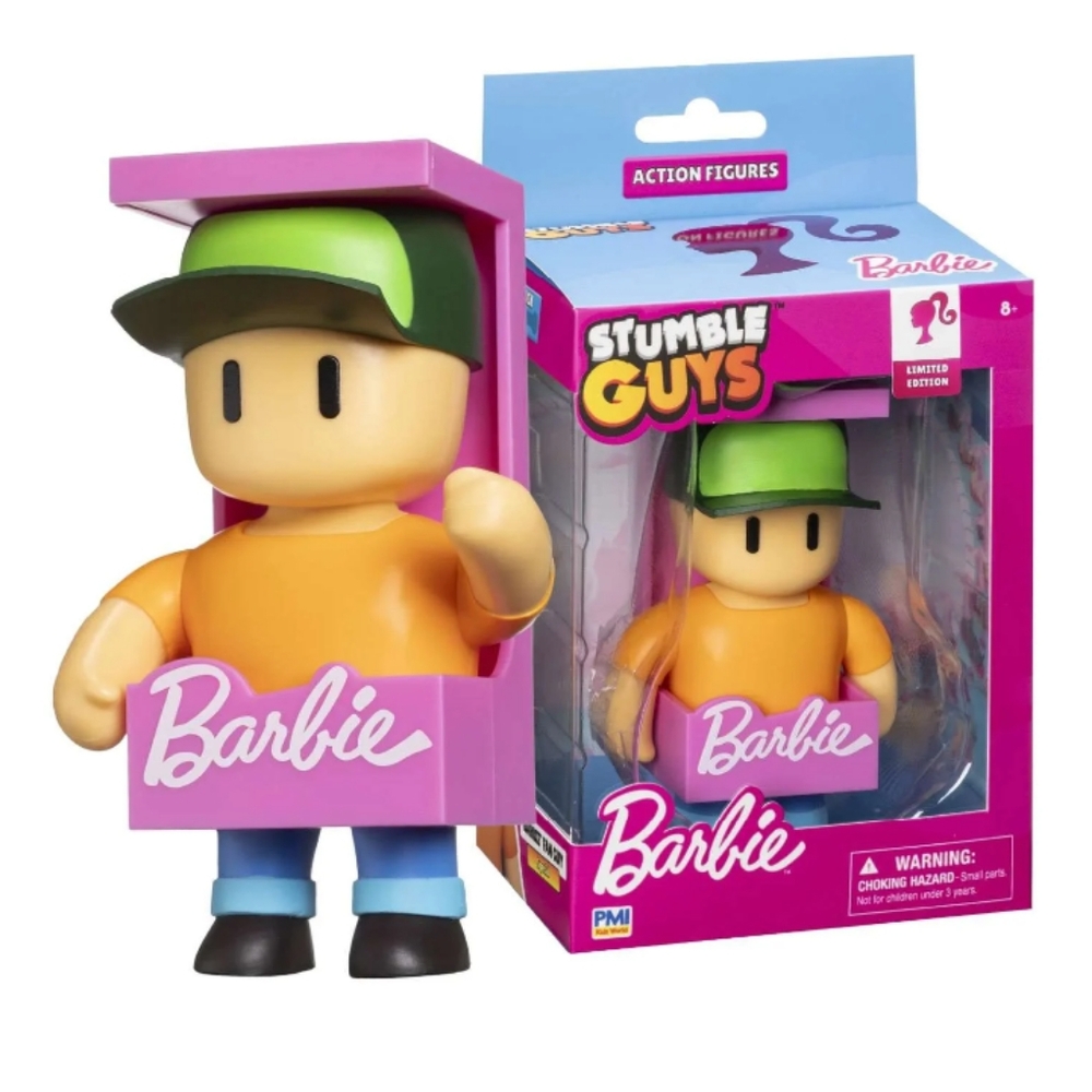 Barbie "Fan Guy"  Stumble Guys Action Figure - Orange and Green